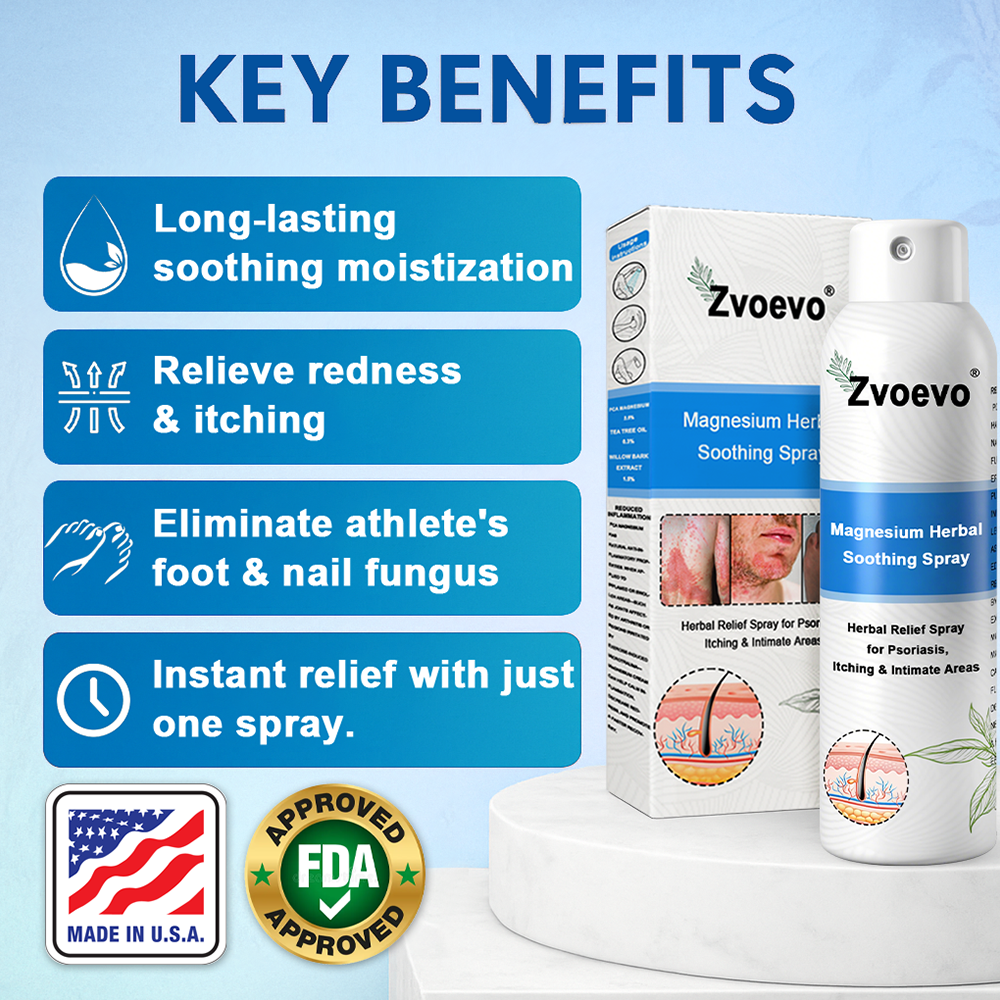 ✅ Official Store: Zvoevo® Magnesium Herbal Psoriasis Spray 👨⚕️ FDA Certified (for the treatment of psoriasis and eczema, improvement of bacterial infections in the genital area, treatment of acne and warts)