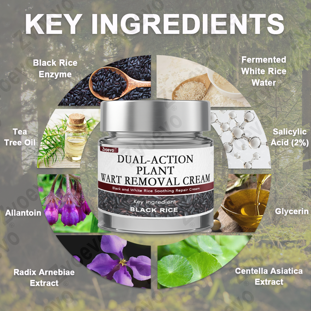 Zvoevo® Rice Bran Extract Cream 👨⚕️ FDA-Certified (For removing warts and skin growths, eliminating keratin buildup and skin hyperplasia, treating skin cancer, hyperpigmentation, and age spots)