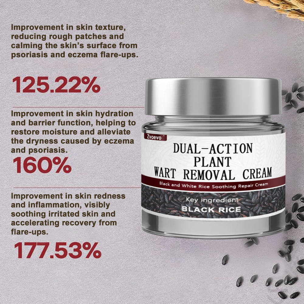 Zvoevo® Rice Bran Extract Cream 👨⚕️ FDA-Certified (For removing warts and skin growths, eliminating keratin buildup and skin hyperplasia, treating skin cancer, hyperpigmentation, and age spots)