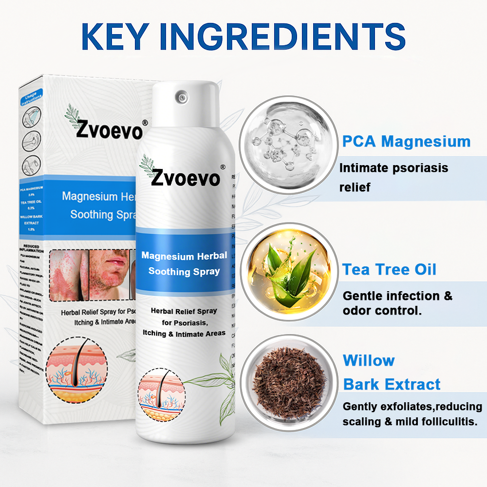 ✅ Official Store: Zvoevo® Magnesium Herbal Psoriasis Spray 👨⚕️ FDA Certified (for the treatment of psoriasis and eczema, improvement of bacterial infections in the genital area, treatment of acne and warts)